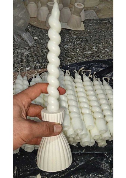 6'lı Burgu Mum Vanilya Kokulu 24 Cm, Renkli ve Şık Dekoratif Aksesuar fırsatları