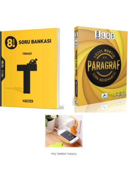 8. Sınıf Türkçe Soru Bankası ve Paraf Sözel Mantık ve Paragraf Set Priz Tutuculu