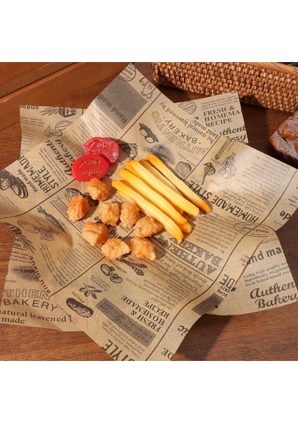 Vintage Gazete Desenli Sunum Kağıdı | 50’li Paket | Retro Stil 35x25 cm indirimleri