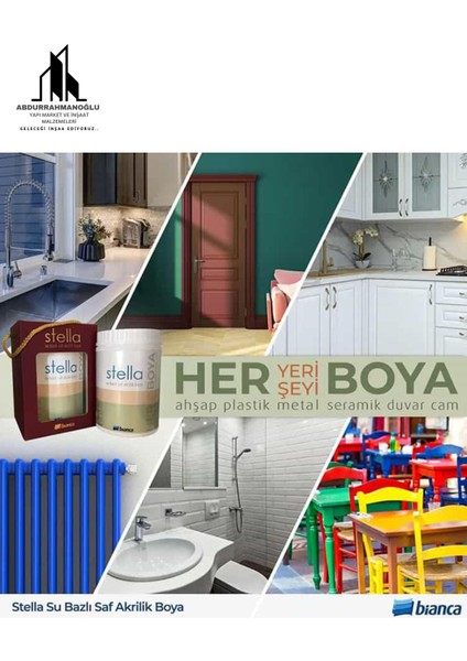 Stella Boya 5 Parçalı Set ( 1lt Boya - Liquid Diamond - Boya Tavası - Stella Efekt Sprey - Kadife Rulo ) fiyatları