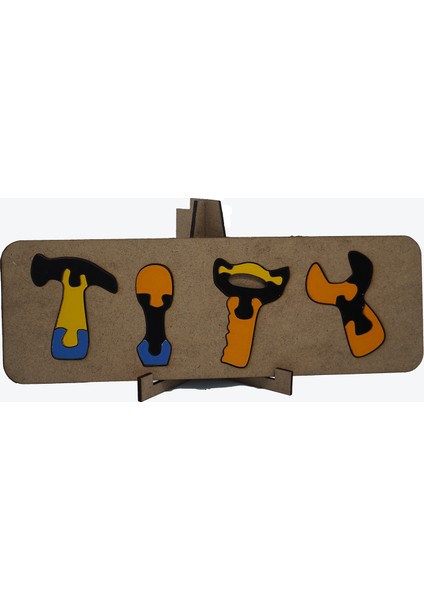 Çocuklar Için Eğitici ve Öğretici Ahşap Yapboz Puzzle Bul Tak Tamir Araçları Gereçleri Parçalı fırsatları