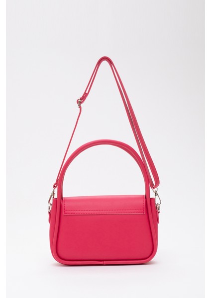 Fuşya SHK97 Suni Deri Ön Cep Detaylı 2 Bölmeli Ayarlanabilir Askılı El,kol ve Omuz Çantası modelleri