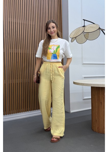 Rustik Tensel Kumaş Rahat Pantolon modelleri