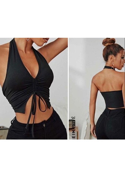 Kadın Büzgülü Bolero Crop