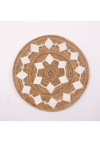 Mylamp Kaunos 75 X15 cm Çap- Doğal Abaka Duvar Tabağı