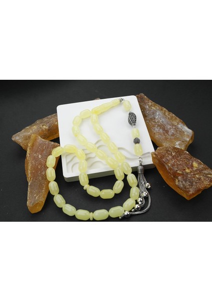 Kapsül Kesim Gümüş Püskül Damla Kehribar Tespih fiyatları