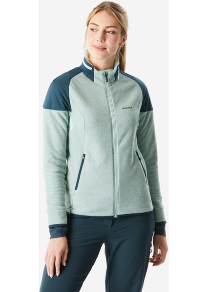 Quechua Kadın Sıcak Tutan Outdoor Polar Mont - Yeşil - MH500 Mountain