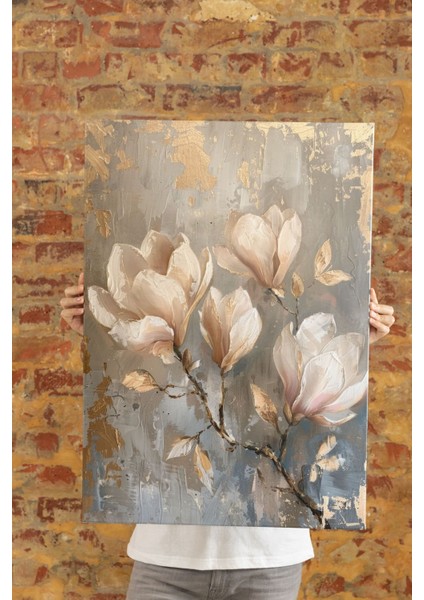 Beyaz Çiçekler Dekoratif Kanvas Tablo, Renkli ve Şık Duvar Dekoru modelleri