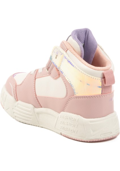 Pudra Cırtlı Bilek Boy Kız Çocuk Sneaker King Uzun P fırsatları
