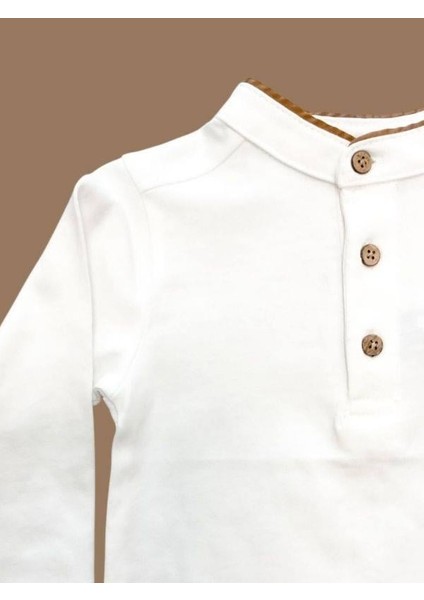 Erkek Bebek Hakim Yaka Cep Detaylı Pamuklu Bluz indirimleri