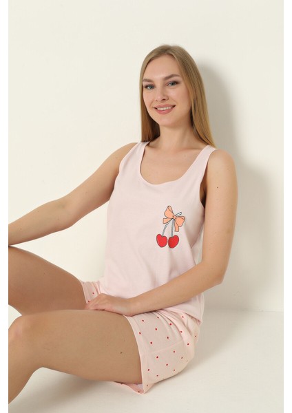 Somon Bow Şortlu Pijama Takımı modelleri