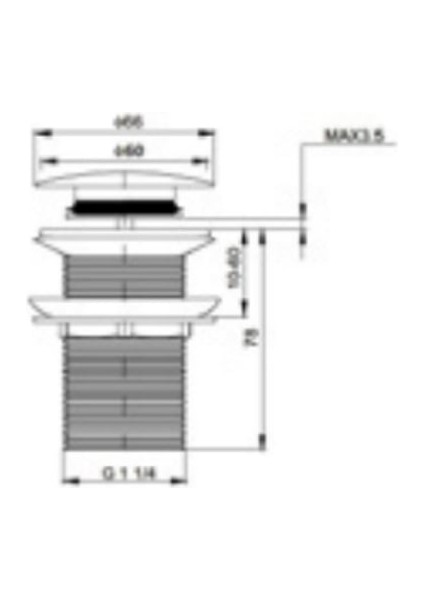 Bocchi Krom Lavabo Süzgeçi Su Taşma Deliksiz 6190-0001 Üst Grup fiyatları