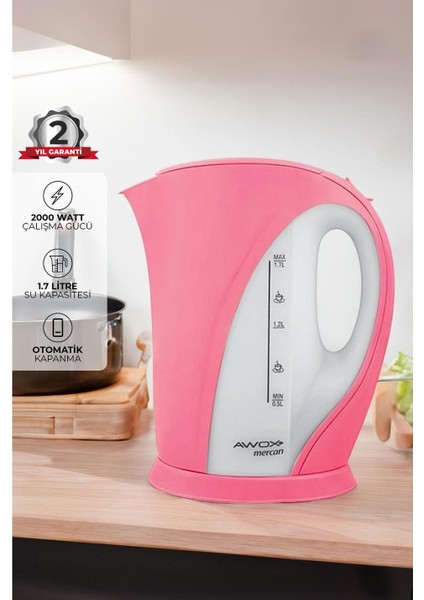 Mercan 2000W Su Isıtıcı – 1.7 Litre Kettle, Hızlı ve Sessiz Isıtma modelleri