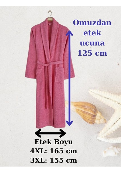 Unisex Büyük Beden Şalyaka Model Bornoz-Banyo-Sauna-Wellness Spa-Hamam-Pamuklu-3xl 4xl-Açık Kahve fırsatları