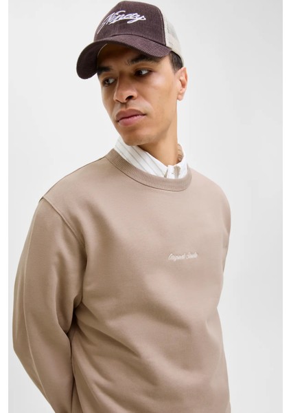 Erkek Jornorrebro Rahat Kalıp Bisiklet Yaka Sweatshirt 12282893 Mocha modelleri