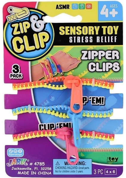4785 Zıp Clip Zipper Clips 3lü -Sunman