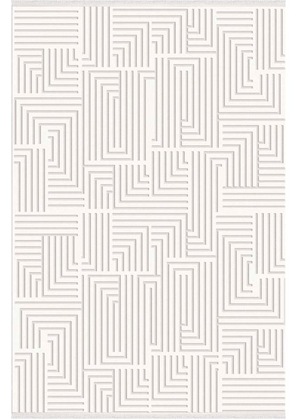 Grande 2016A Krem Yumuşak Dokulu Modern Salon, Mutfak, Oturma, Çocuk Odası Halısı