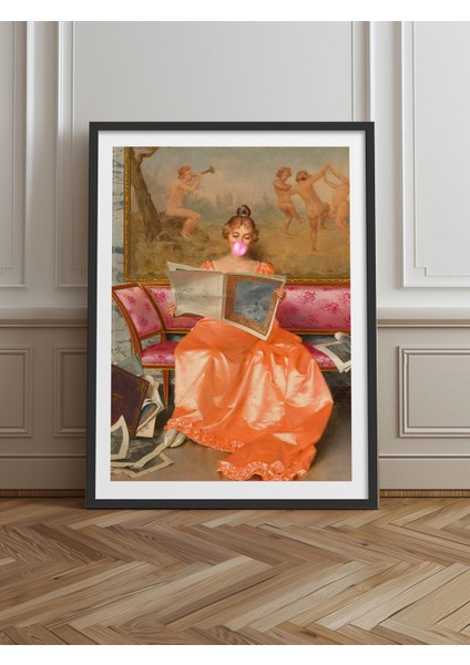 Şık Siyah Tekli Çerçeveli Tablo Poster TK/719