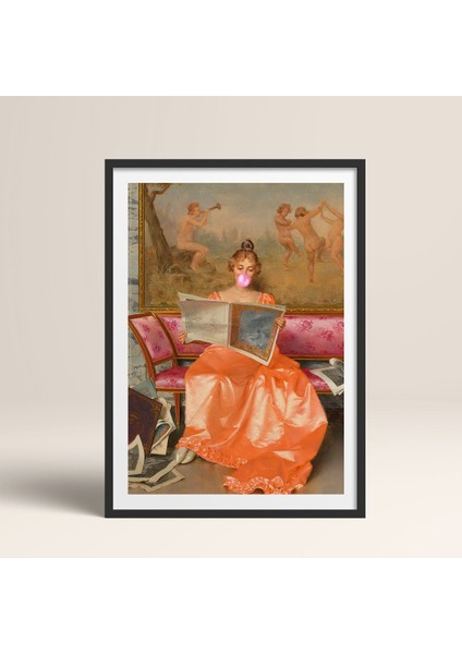 Şık Siyah Tekli Çerçeveli Tablo Poster TK/719 fiyatları