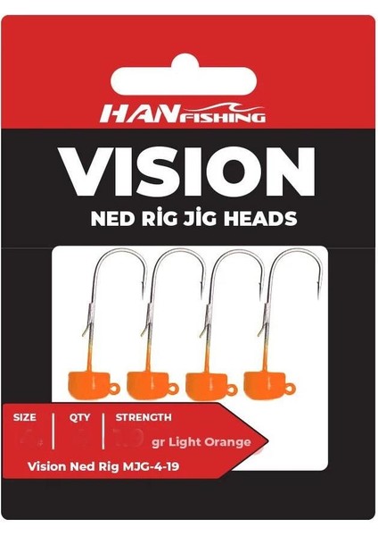Vision Ned Rig Light Orange Jig Head