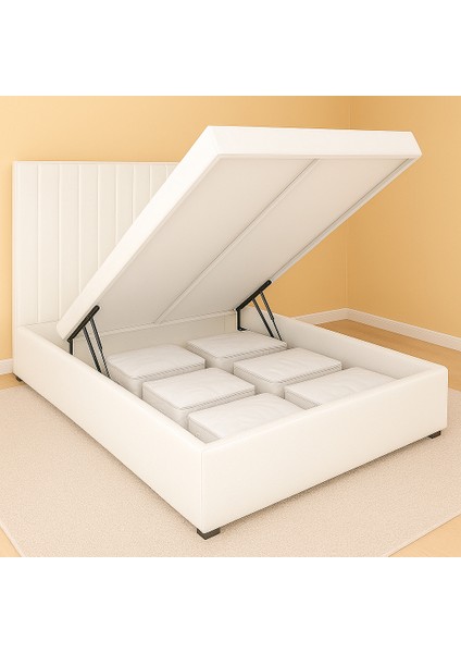 (3 Adet)Beyaz Çekyat & Baza Tipi Yastık Yorgan Saklama Hurcu-Baza Altı Düzenleyici 65X45X22 cm indirimleri