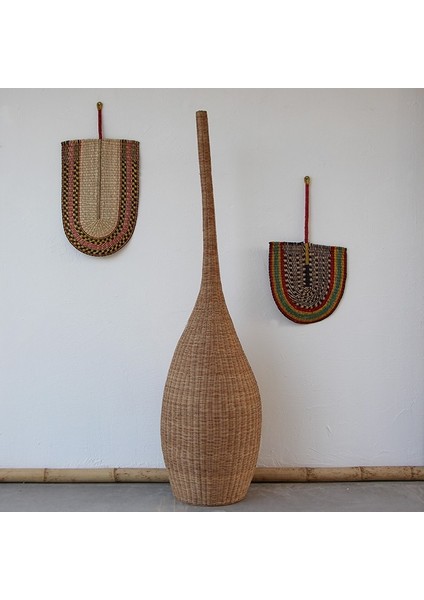 Mylamp Hazerfan 50X190 Cm. Dış Mekan Doğal Rattan Lambader modelleri