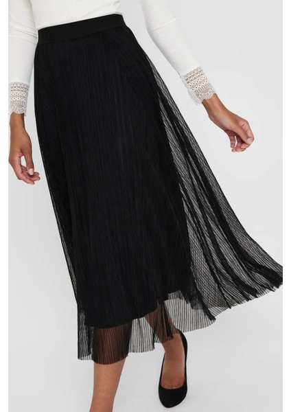 Kadın Onllavına Beli Lastikli Maxi Boy Etek 15214303 Siyah fiyatları