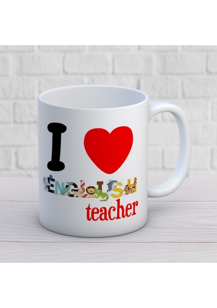 Ingilizce Öğretmenlerine Özel Öğretmenler Günü Hediyelik Baskılı Kupa Mod1