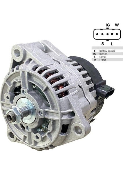 24V Alternatör Dinamo Bosch Tipi 100 A (5 Fiş Yan Soketli) (.-S-Ig-L-W) Man Tga fiyatları