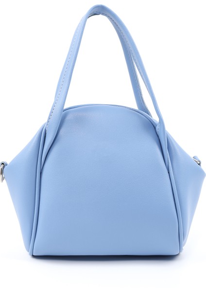 Mavi SHK132 Suni Deri, Fermuarlı Tek Bölmeli, Çıtçıt Detaylı ,el, Kol ve Omuz Çantası modelleri