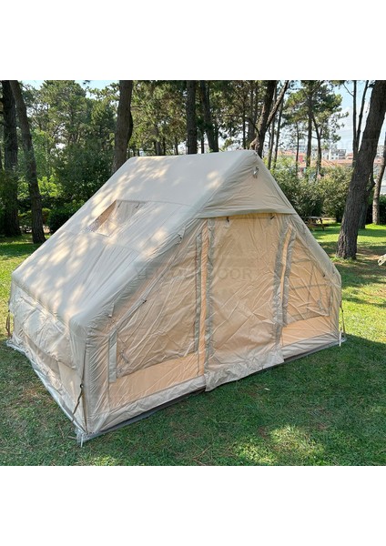 420D Oxford 6 Kişilik 4 Mevsim Soba Çıkışlı Şişme Kamp Çadırı – Pompalı, 210X300X190 cm modelleri