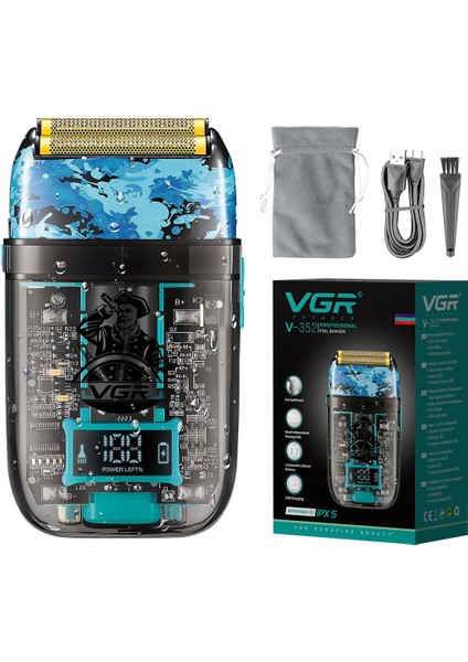 V-352 Saç Tıraş Makinesi Şarj Edilebilir Profesyonel Elektrikli Traş Makineleri modelleri