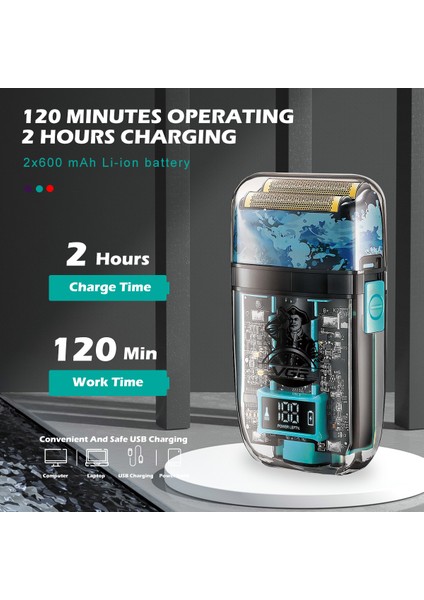 V-352 Saç Tıraş Makinesi Şarj Edilebilir Profesyonel Elektrikli Traş Makineleri fırsatları