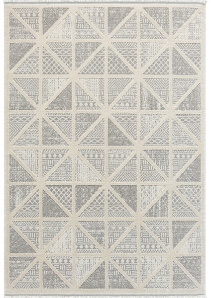 Puffy Beyaz Gri Halı Yumuşak Dokulu Shaggy Halı Oturma Odası Salon Halısı 10896K 80 x 150 fiyatları