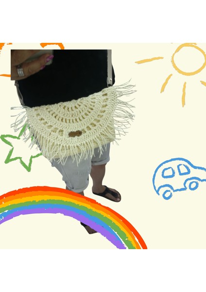 Kadın El Emeği Hasır Çapraz Çanta