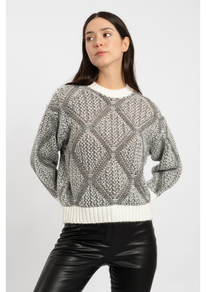 Rtd&vld Kadın VITA-188 Game Bisiklet Yaka Triko Kazak Gri fırsatları