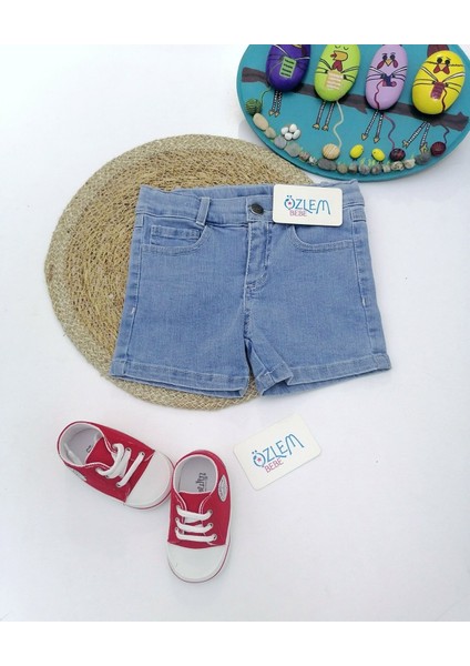 Mavi Denim Bebek Şort Denim - 18 Ay