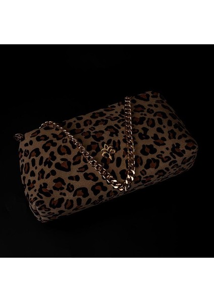 Bej Phusis N Kadın Nubuk Leopar Çapraz Çanta fırsatları