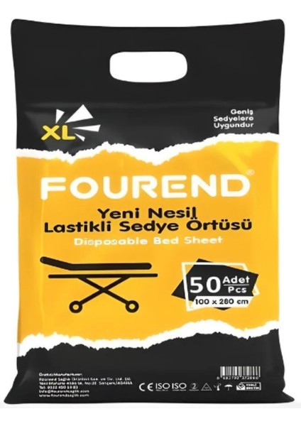 Yeni Nesil Lastikli Xl Sedye Örtüsü 50'li Paket