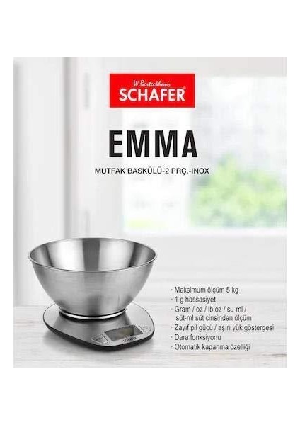 Emma Dijital Mutfak Terazisi Mutfak Tartısı Kefeli fiyatları
