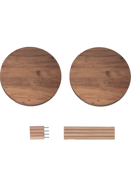 Yuvarlak Orta Sehpa 43X60 cm Çam modelleri