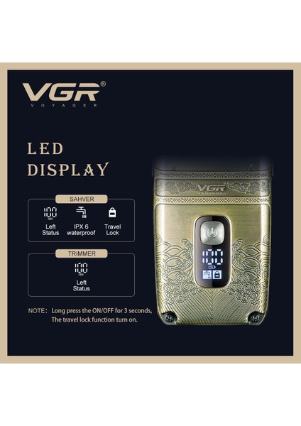 V-649 Elektrikli Erkek Tıraş Makinesi Şarj Edilebilir Akülü Profesyonel Saç Düzeltici Seti fiyatları