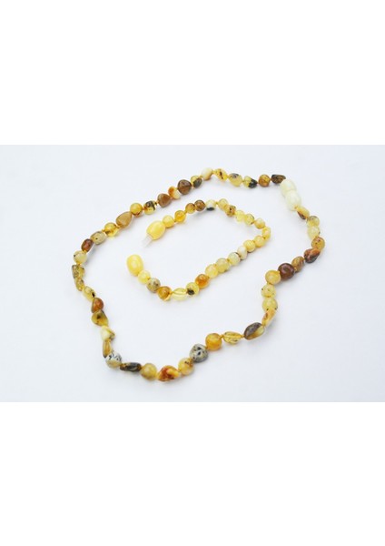 Fosilli Damla Kehribar Bebek Diş Seti