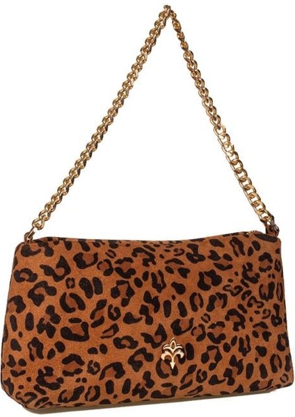 Taba Phusis N Kadın Nubuk Leopar Çapraz Çanta
