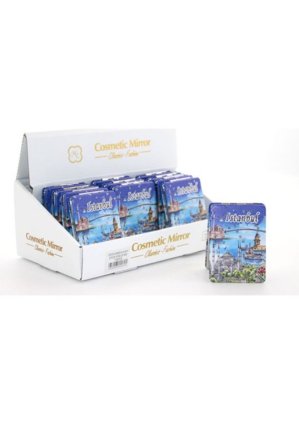 Taşlı Istanbul Tasarımı El Aynası Ince