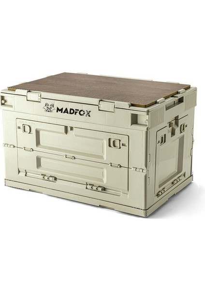 Çok Fonksiyonlu Katlanabilir Kamp Saklama Kutusu [ Seyahat Organizatörü ] Khaki - 60 Lt