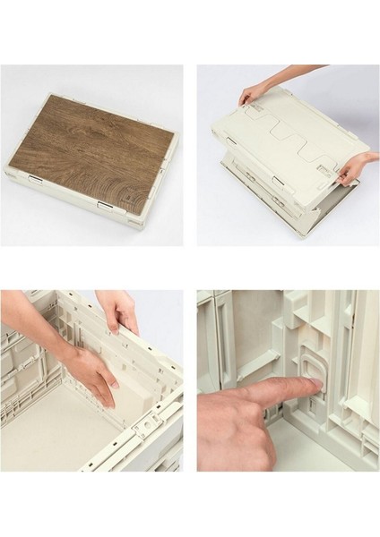 Çok Fonksiyonlu Katlanabilir Kamp Saklama Kutusu [ Seyahat Organizatörü ] Khaki - 60 Lt fırsatları