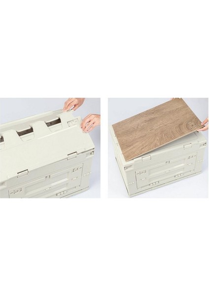 Çok Fonksiyonlu Katlanabilir Kamp Saklama Kutusu [ Seyahat Organizatörü ] Khaki - 60 Lt indirimleri