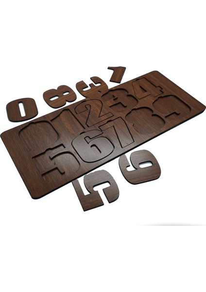 Çocuklar Için Eğitici ve Öğretici Ahşap Yapboz Puzzle Bul Tak Sayılar fırsatları