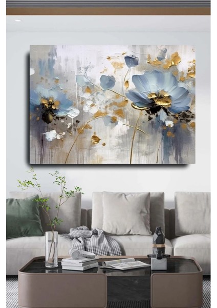 Canlı Renkli Çiçek Kanvas Tablo, Oturma, Yatak Odası, Ofis ve Mekan Dekoru